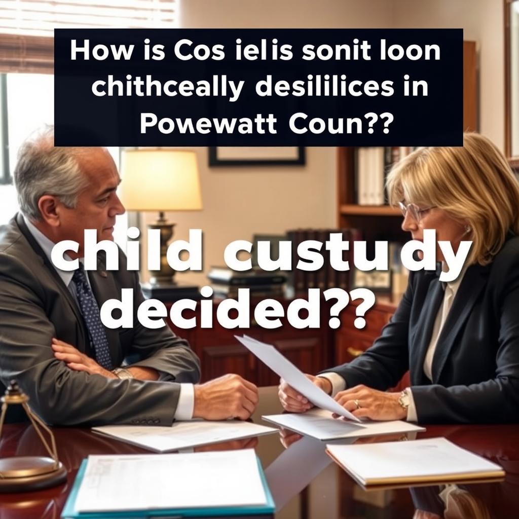 How is child custody decided in Powhatan County
