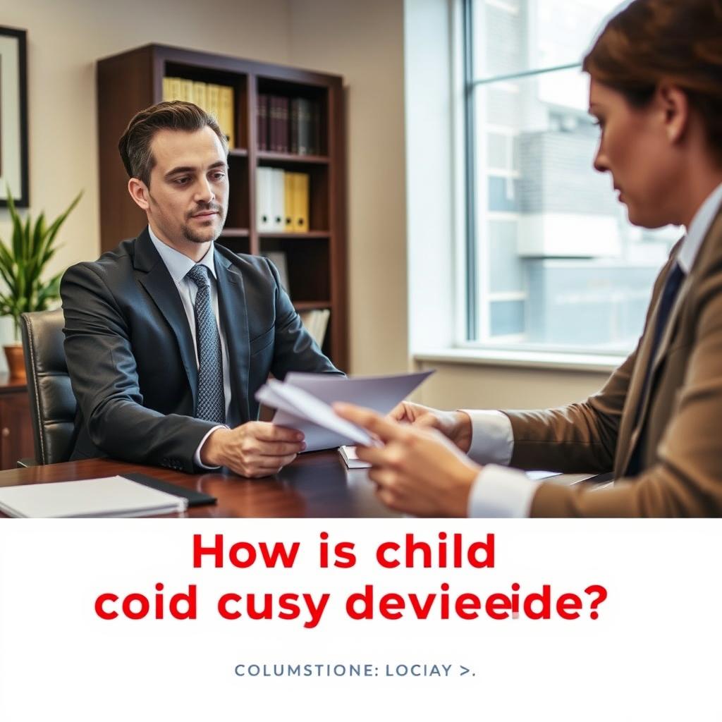 How is child custody decided in Columbia Heights