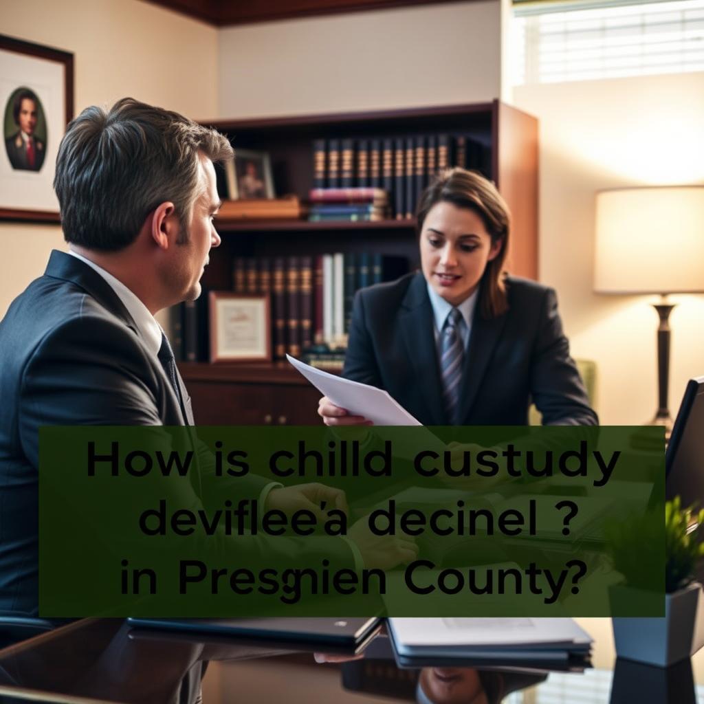 How is child custody decided in Prince George County